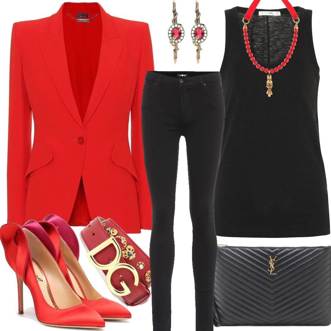 Alexander Mcqueen Blazer Aus Crêpe Rot Women Outfit Für Damenoutfits Zum Nachshoppen Auf Stylaholic