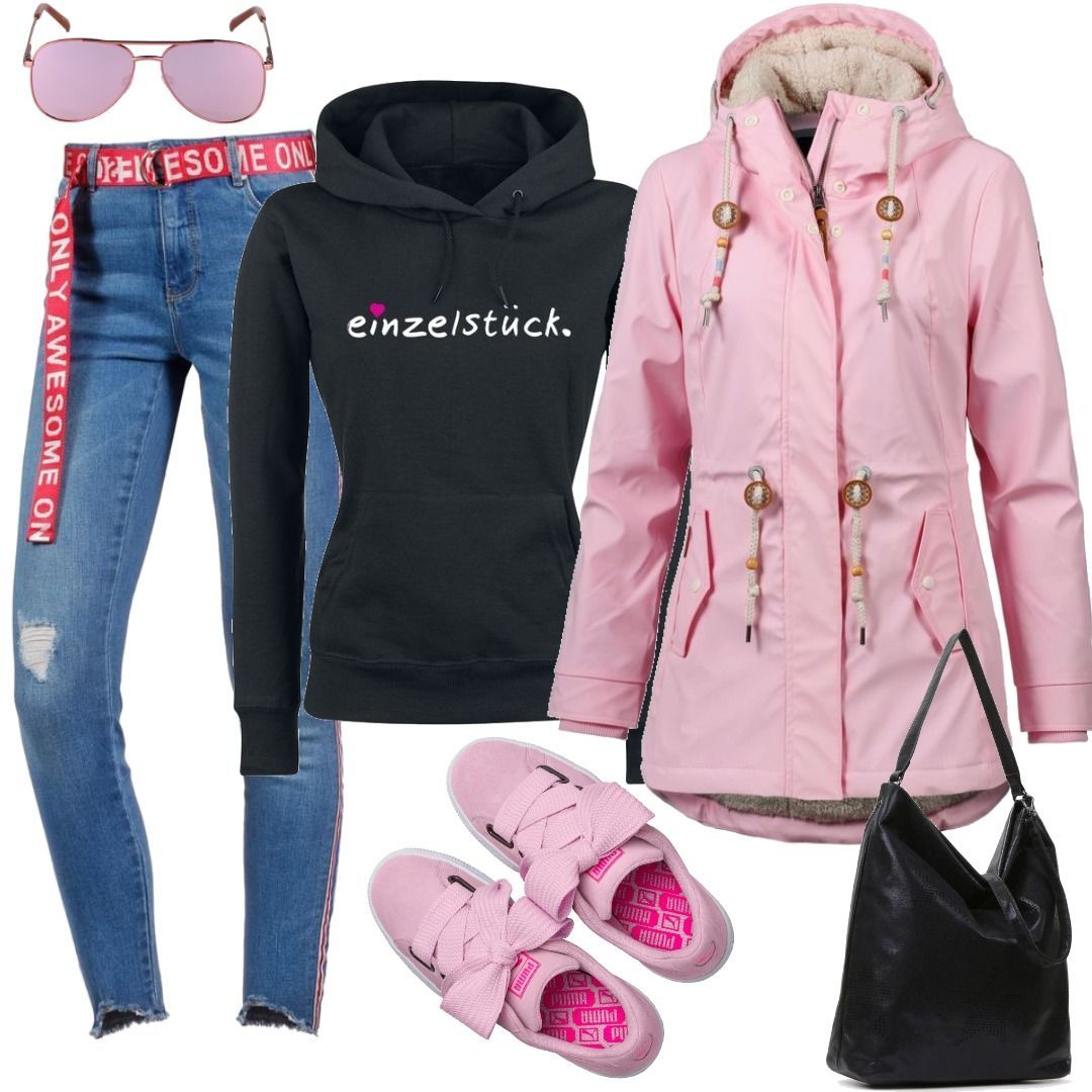 Regenjacke Pink Damen Für Zum Monadis Ragwear OuiPXZk