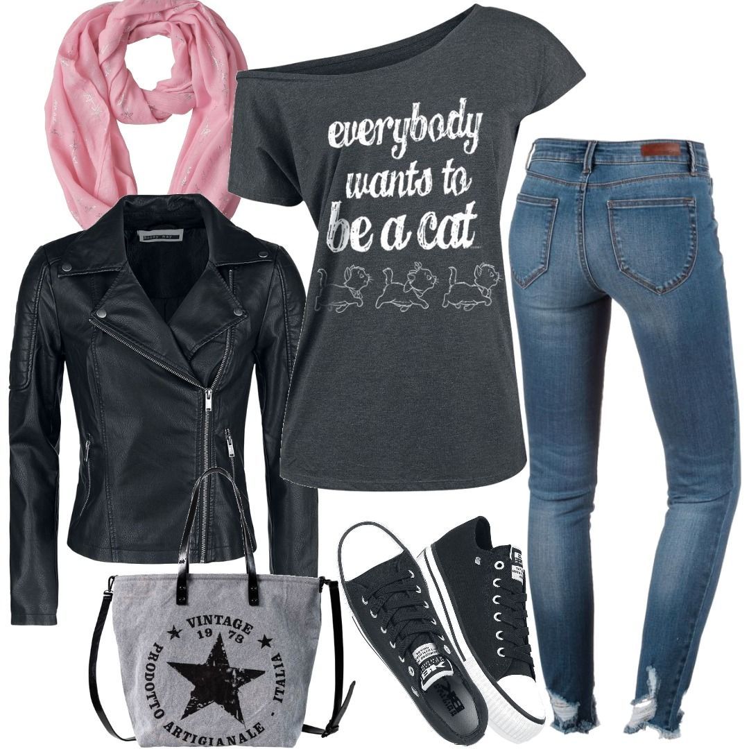 Aristocats - Everybody Wants To Be A Cat - T-Shirt - dunkelgrau meliert