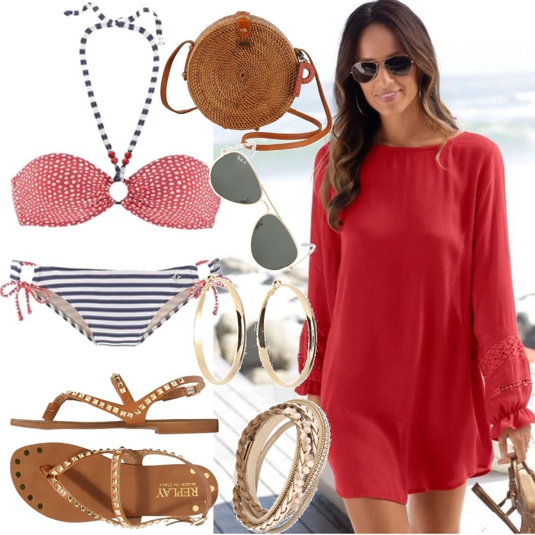LASCANA Kleid hummer Rot Women Outfit für Damenoutfits zum Nachshoppen ...