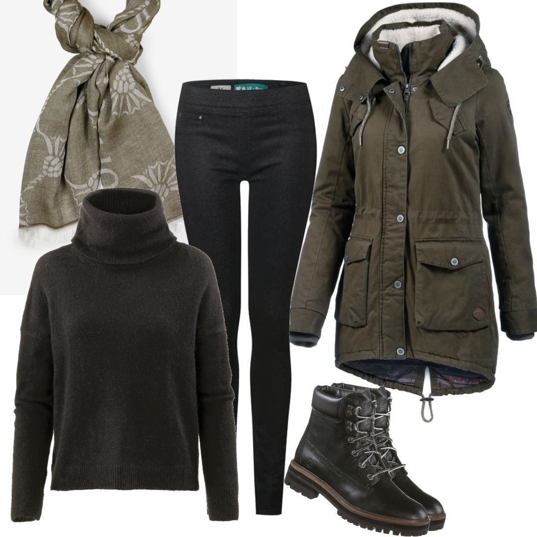 parka damen oliv sale