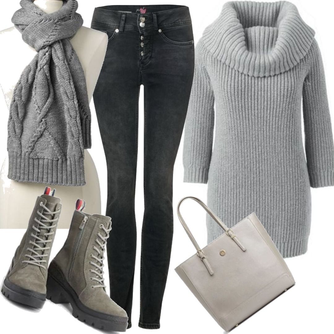 Grey Denim Outfit Für Damenoutfits Zum Nachshoppen Auf Stylaholic