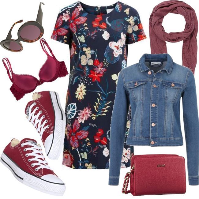 vero moda kleid bordeaux